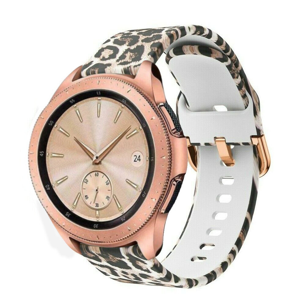 Strap-it® Strap-it Leopard siliconen bandje 20mm - universeel