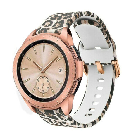 Strap-it® Strap-it Leopard siliconen bandje 20mm - universeel