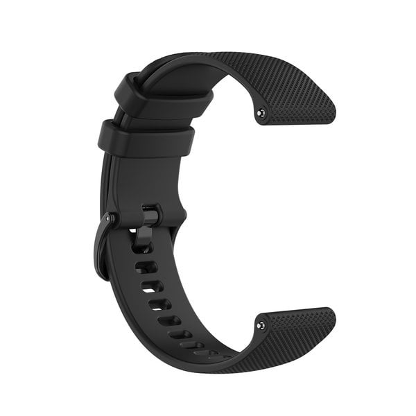 Strap-it Luxe siliconen horlogeband 20mm - universeel - zwart