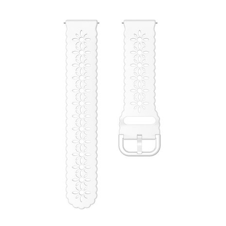 Strap-it® Strap-it Xiaomi Amazfit Bip siliconen bandje met patroon (wit)