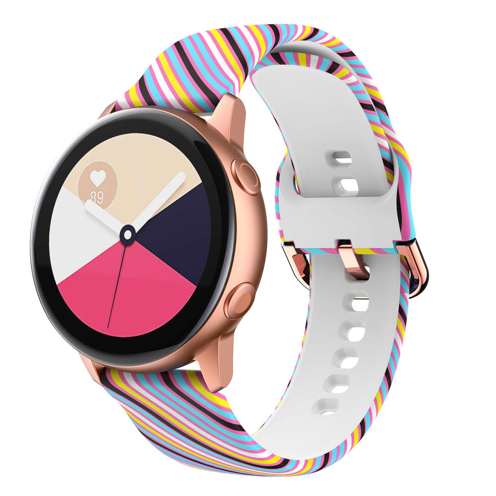 Strap-it® Strap-it Silly Stripes Samsung Galaxy Watch Active bandje