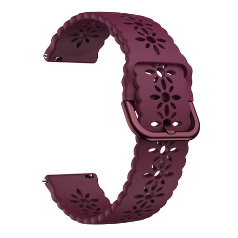 Strap-it® Strap-it Honor Magic Watch 2 42mm siliconen bandje met patroon (bordeaux)