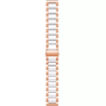 Strap-it® Strap-it Fossil Gen 5e 44mm stalen band (roségoud/wit) Strap-it® Strap-it Fossil Gen 5e 44mm stalen band (roségoud/wit)