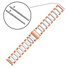 Strap-it® Strap-it Fossil Gen 5e 44mm stalen band (roségoud/wit) Strap-it® Strap-it Fossil Gen 5e 44mm stalen band (roségoud/wit)