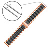 Strap-it® Strap-it Amazfit GTS 3 stalen band (roségoud/zwart) Strap-it® Strap-it Amazfit GTS 3 stalen band (roségoud/zwart)