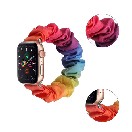 Strap-it® Strap-it Apple Watch Scrunchie bandje (kleurrijk)