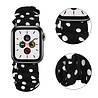 Strap-it® Strap-it Apple Watch Scrunchie bandje (zwart met stippen) Strap-it® Strap-it Apple Watch Scrunchie bandje (zwart met stippen)
