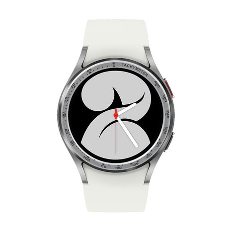 Strap-it® Strap-it Samsung Galaxy Watch 4 44mm bezel ring snelheid (zilver) Strap-it® Strap-it Samsung Galaxy Watch 4 44mm bezel ring snelheid (zilver)