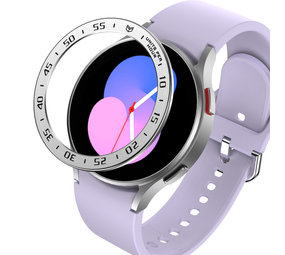 Samsung Galaxy Watch 5 40mm bezel ring tijd zilver Smartwatchbanden