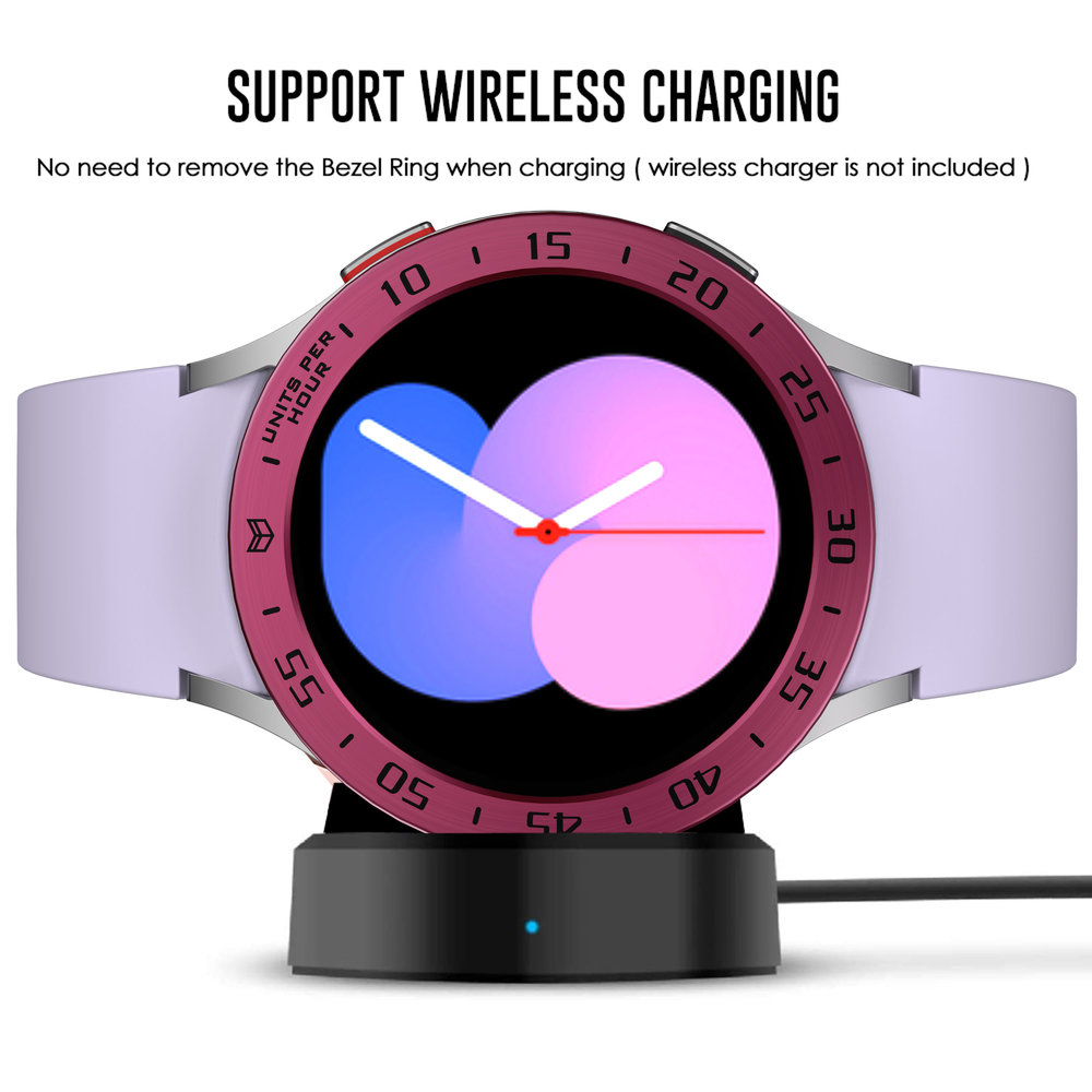 Strap-it® Strap-it Samsung Galaxy Watch 5 40mm bezel ring tijd (bordeaux)