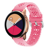Strap-it® Samsung Galaxy Watch Active siliconen bandje met patroon (knalroze)