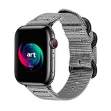 Strap-it® Apple Watch nylon gesp bandje (grijs)