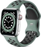 Strap-it® Strap-it Apple Watch sport bandje (cyaan/zwart)