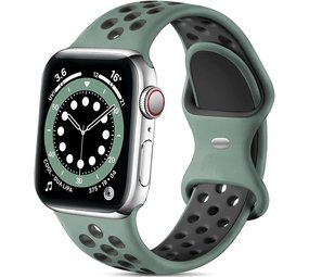 Strap-it® Apple Watch sport bandje (cyaan/zwart)