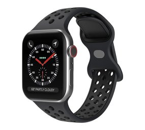Strap-it® Apple Watch sport bandje (donkergrijs/zwart)