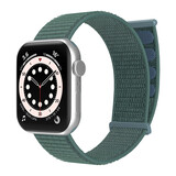 Strap-it® Apple Watch nylon loop bandje (dennengroen)