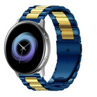 Strap-it® Strap-it Samsung Galaxy Watch Active stalen band (blauw/goud)