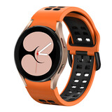 Strap-it® Samsung Galaxy Watch 4 40mm sport square bandje (oranje/zwart)
