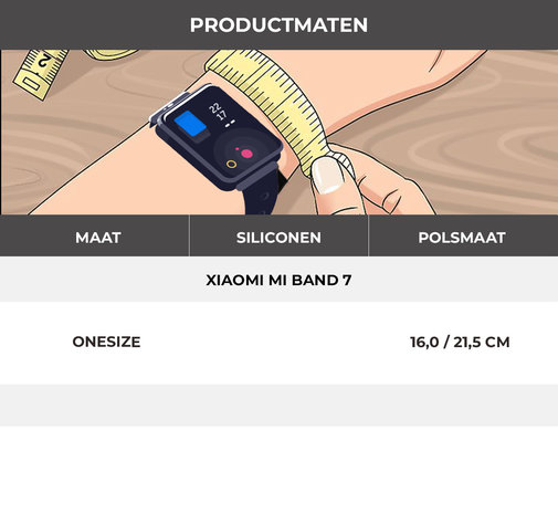 Strap-it® Strap-it Xiaomi Mi Band 7 siliconen bandje (lichtblauw)