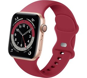 Strap-it® Apple Watch siliconen bandje (bordeaux)
