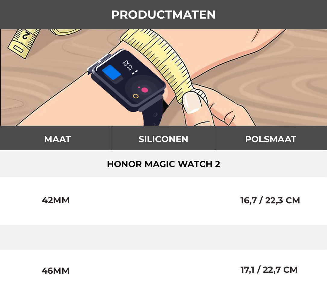 Strap-it® Strap-it Honor Magic Watch 2 siliconen bandje (oranje)