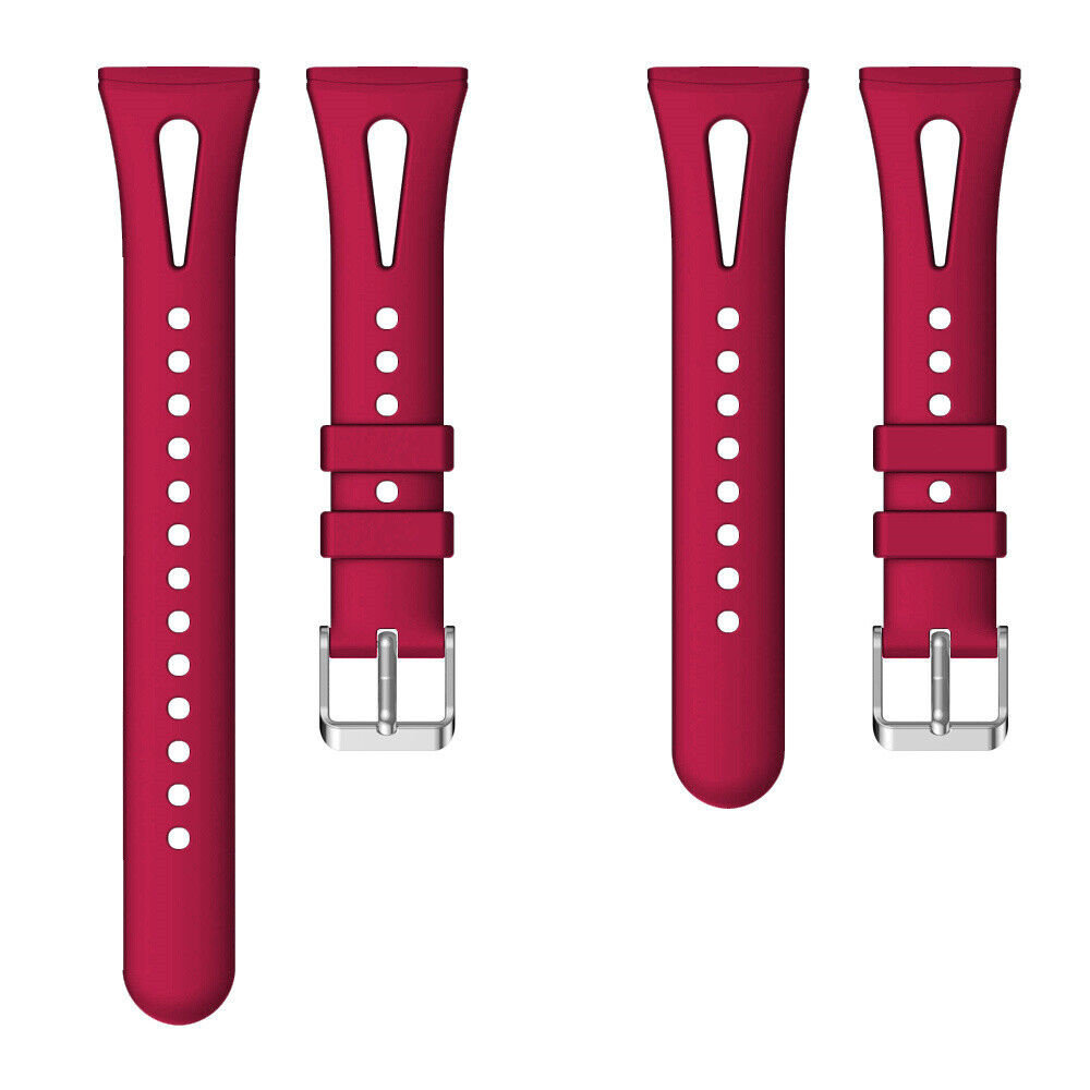 Strap-it® Strap-it Fitbit Sense 2 luxe siliconen bandje (rosé-rood)