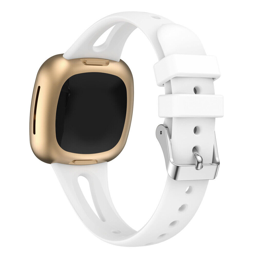 Strap-it® Strap-it Fitbit Sense 2 luxe siliconen bandje (wit)