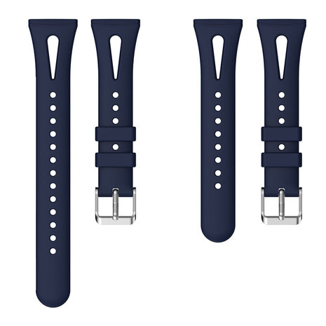 Strap-it® Strap-it Fitbit Sense luxe siliconen bandje (donkerblauw)