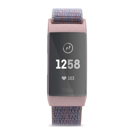 Strap-it® Strap-it Fitbit Charge 3 nylon bandje (roze)