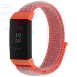 Strap-it® Fitbit Charge 4 nylon band (roze/rood)