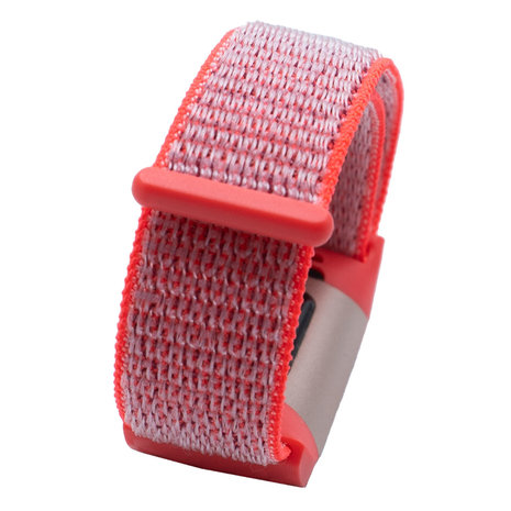Strap-it® Strap-it Fitbit Charge 4 nylon band (roze/rood)