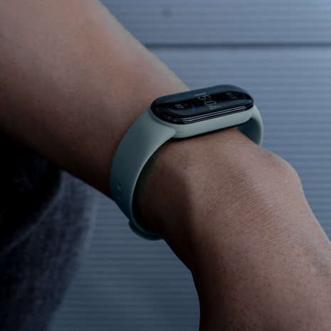 Strap-it® Strap-it Xiaomi Mi Band 7 siliconen bandje (grijs)