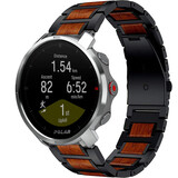 Strap-it® Polar Grit X houten/stalen band (zwart)