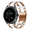 Strap-it® Strap-it Fossil Gen 5e 44mm stalen band (roségoud/wit) Strap-it® Strap-it Fossil Gen 5e 44mm stalen band (roségoud/wit)