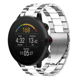 Strap-it® Polar Vantage M stalen band (zilver/wit)
