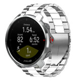 Strap-it® Polar Grit X stalen band (zilver/wit)