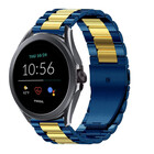 Strap-it® Strap-it Fossil Gen 5e 44mm stalen band (blauw/goud)