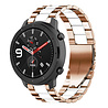 Strap-it® Strap-it Amazfit GTR stalen band (roségoud/wit) Strap-it® Strap-it Amazfit GTR stalen band (roségoud/wit)