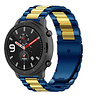 Strap-it® Strap-it Amazfit GTR stalen band (blauw/goud) Strap-it® Strap-it Amazfit GTR stalen band (blauw/goud)