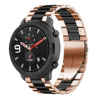 Strap-it® Strap-it Amazfit GTR stalen band (roségoud/zwart)