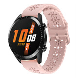 Strap-it® Huawei Watch GT 2 42mm siliconen bandje met patroon (roze)