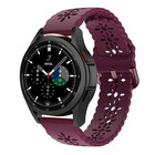 Strap-it® Strap-it Samsung Galaxy Watch 4 Classic 46mm siliconen bandje met patroon (bordeaux)