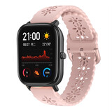 Strap-it® Xiaomi Amazfit GTS siliconen bandje met patroon (roze)