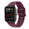 Strap-it® Strap-it Xiaomi Amazfit GTS siliconen bandje met patroon (bordeaux) Strap-it® Strap-it Xiaomi Amazfit GTS siliconen bandje met patroon (bordeaux)