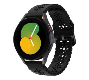 Strap-it® Samsung Galaxy Watch 5 40mm siliconen bandje met patroon (zwart)