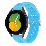 Strap-it® Samsung Galaxy Watch 5 40mm siliconen bandje met patroon (lichtblauw)
