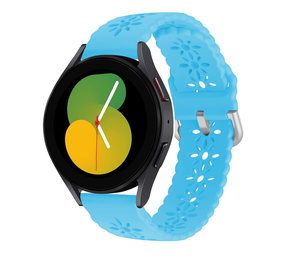 Strap-it® Samsung Galaxy Watch 5 40mm siliconen bandje met patroon (lichtblauw)