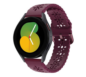 Strap-it® Samsung Galaxy Watch 5 40mm siliconen bandje met patroon (bordeaux)