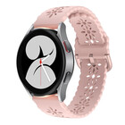 Strap-it® Strap-it Samsung Galaxy Watch 4 40mm siliconen bandje met patroon (roze)