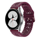 Strap-it® Strap-it Samsung Galaxy Watch 4 40mm siliconen bandje met patroon (bordeaux)